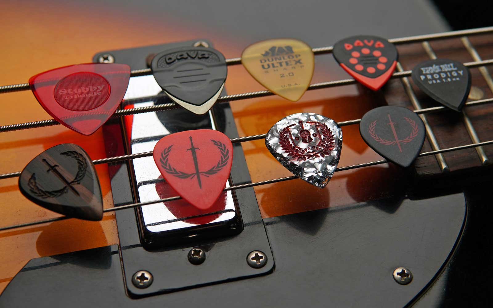 Iron Age Guitar picks for bass, guitar strings, bass players