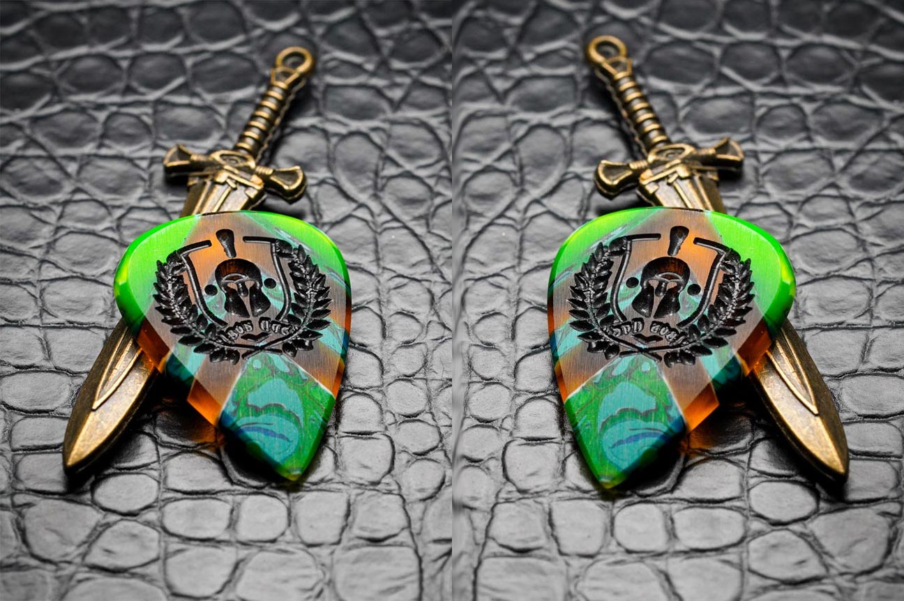 How We Make A Custom Guitar Pick 1