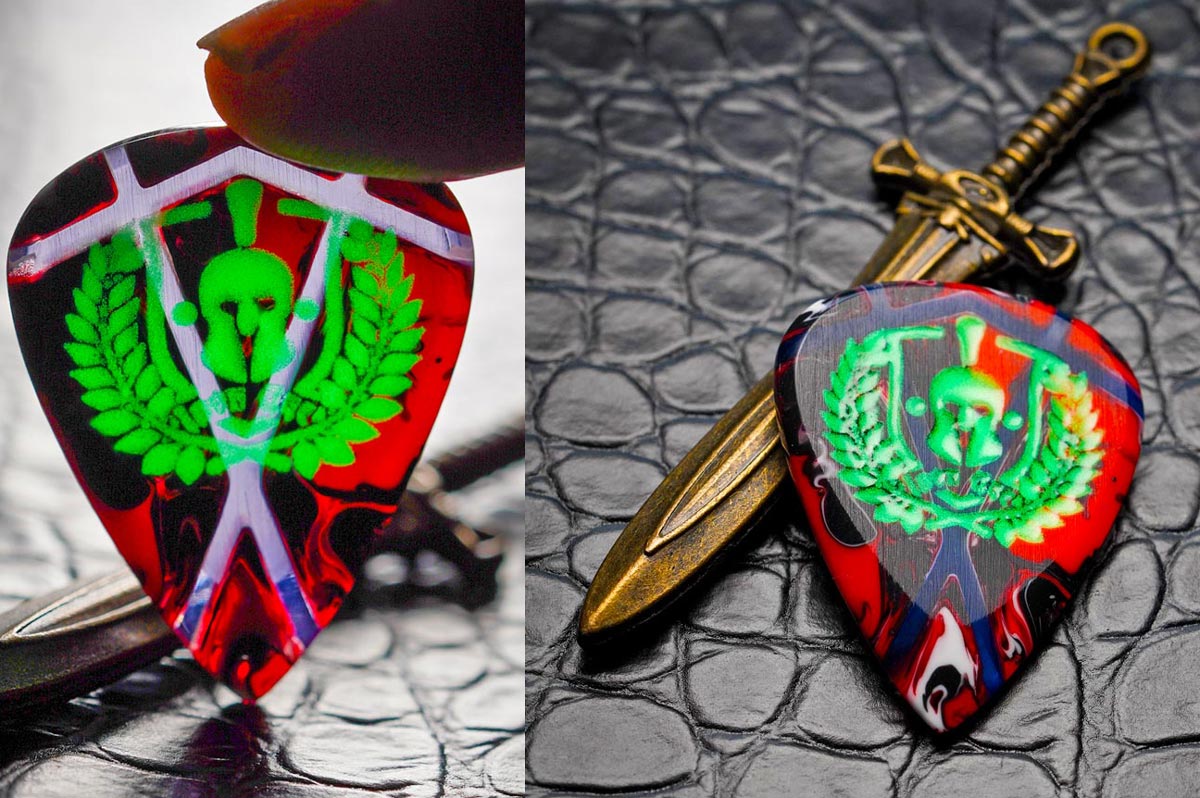 How We Make A Custom Guitar Pick 2