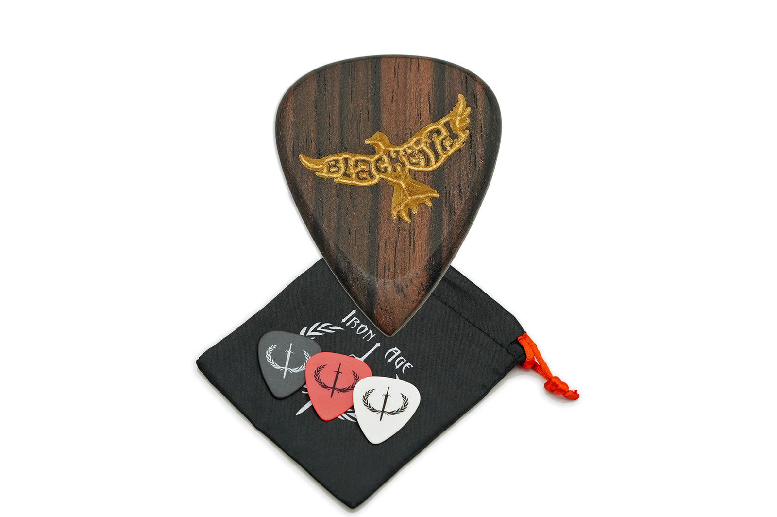 Ebony Spearhead Personalized Guitar Pick
