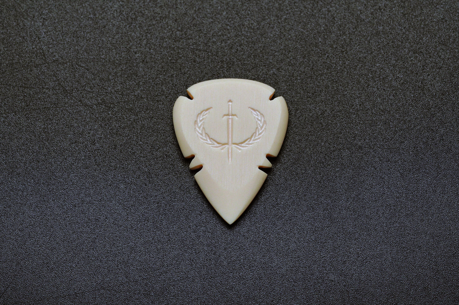 Ivory Spearhead Personalized Guitar Pick