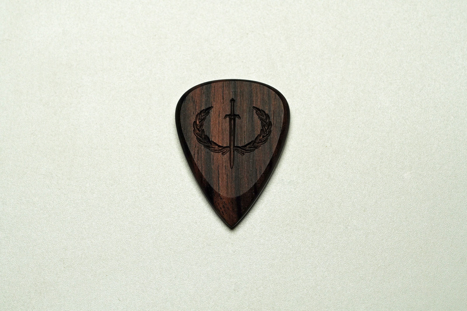 Ebony Spearhead Personalized Guitar Pick