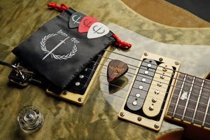 Ebony Spearhead Personalized Guitar Pick