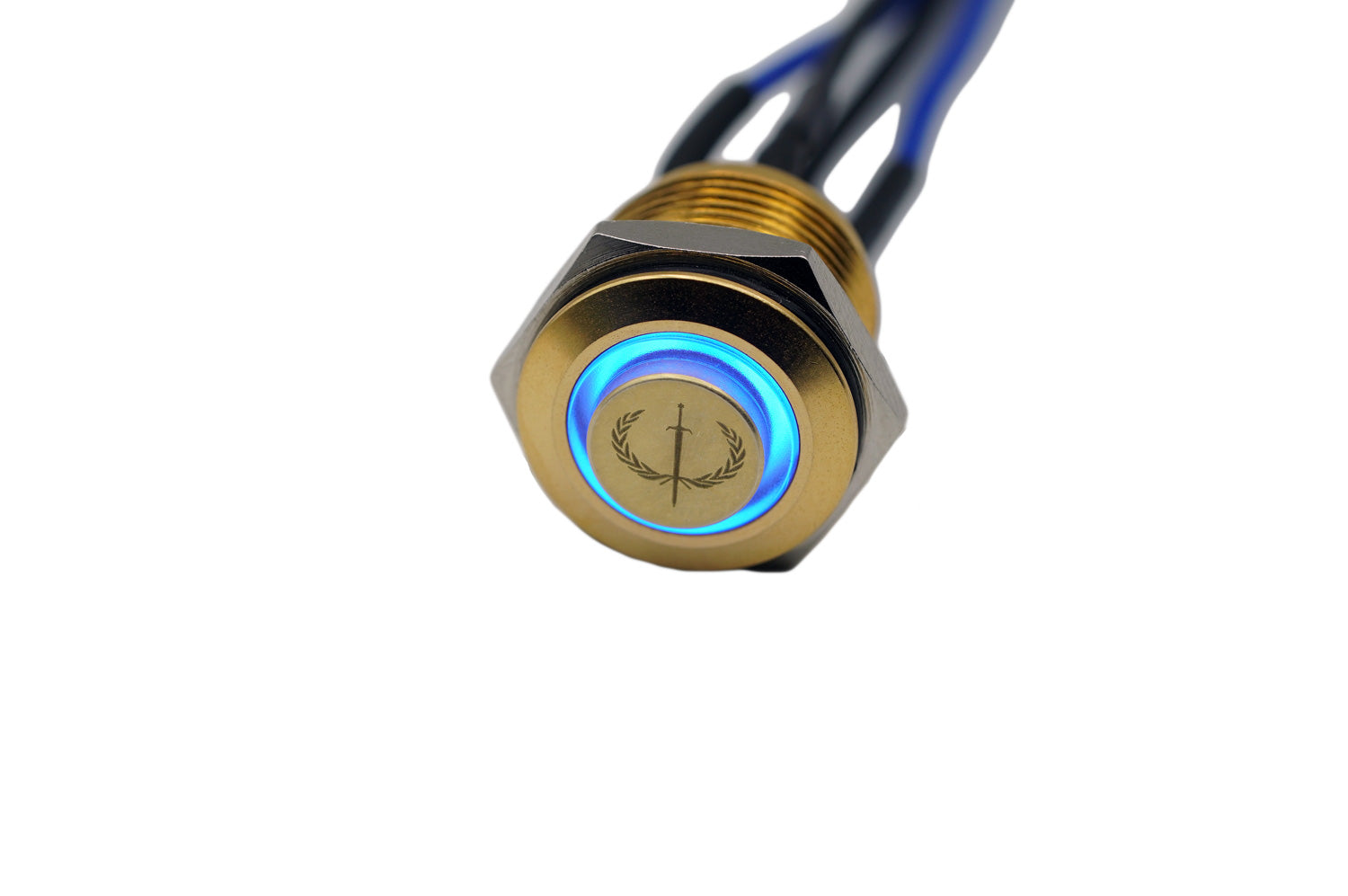 Led Kill Switch Gold LED Guitar Kill switches - Iron Age Guitar Accessories