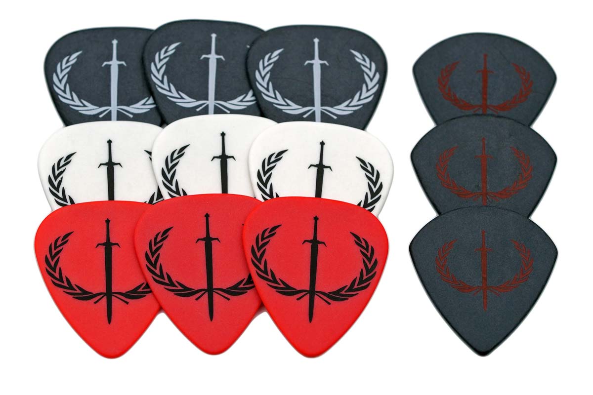 Iron Age Logo Delrin Guitar Picks, Assortment Thickness & Sizes, 351 Jazz