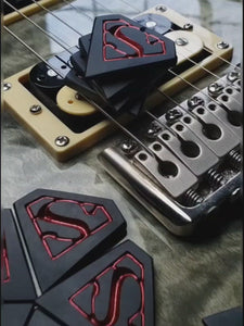 superman custom guitar picks clip