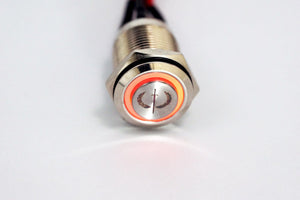 Spartan Steel (Chrome), LED Guitar Kill Switch (Latching Toggle)-guitar kill switch-momentary-Iron Age Guitar Accessories
