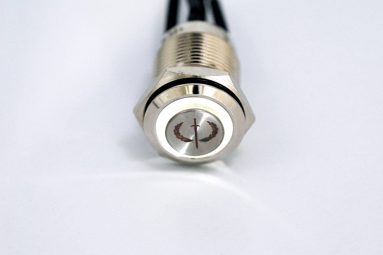 Spartan Steel (Chrome), LED Guitar Kill Switch (Latching Toggle)-guitar kill switch-momentary-Iron Age Guitar Accessories