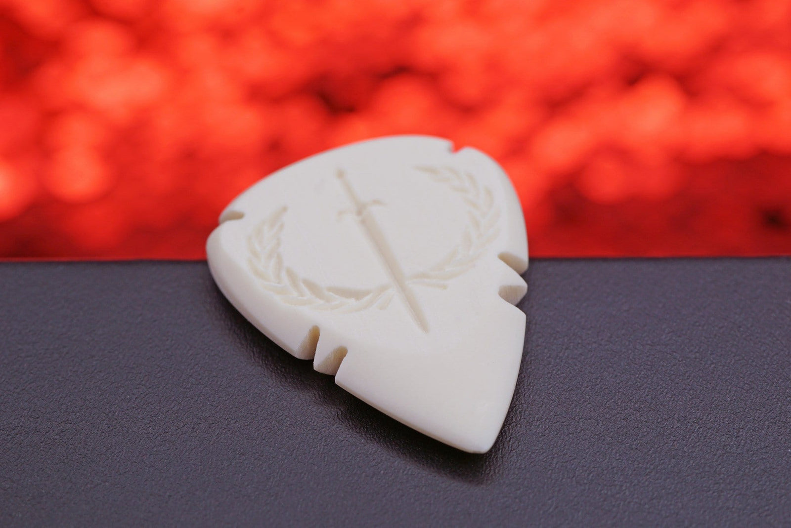 Spearhead-faux ivory guitar picks- bone horn alternative plectrums-Iron Age Guitar Accessories