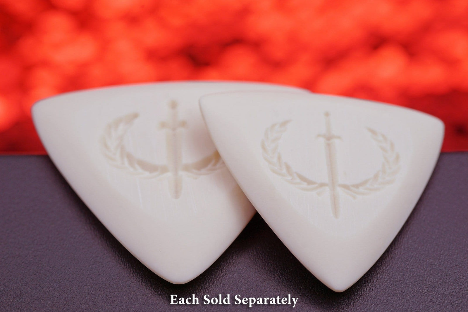 Tri-Picks-faux ivory guitar picks- bone horn alternative plectrums-Iron Age Guitar Accessories