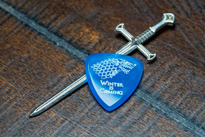 Featured Guitar Picks - GoT "Stark Winterfell" Stone Plectrums